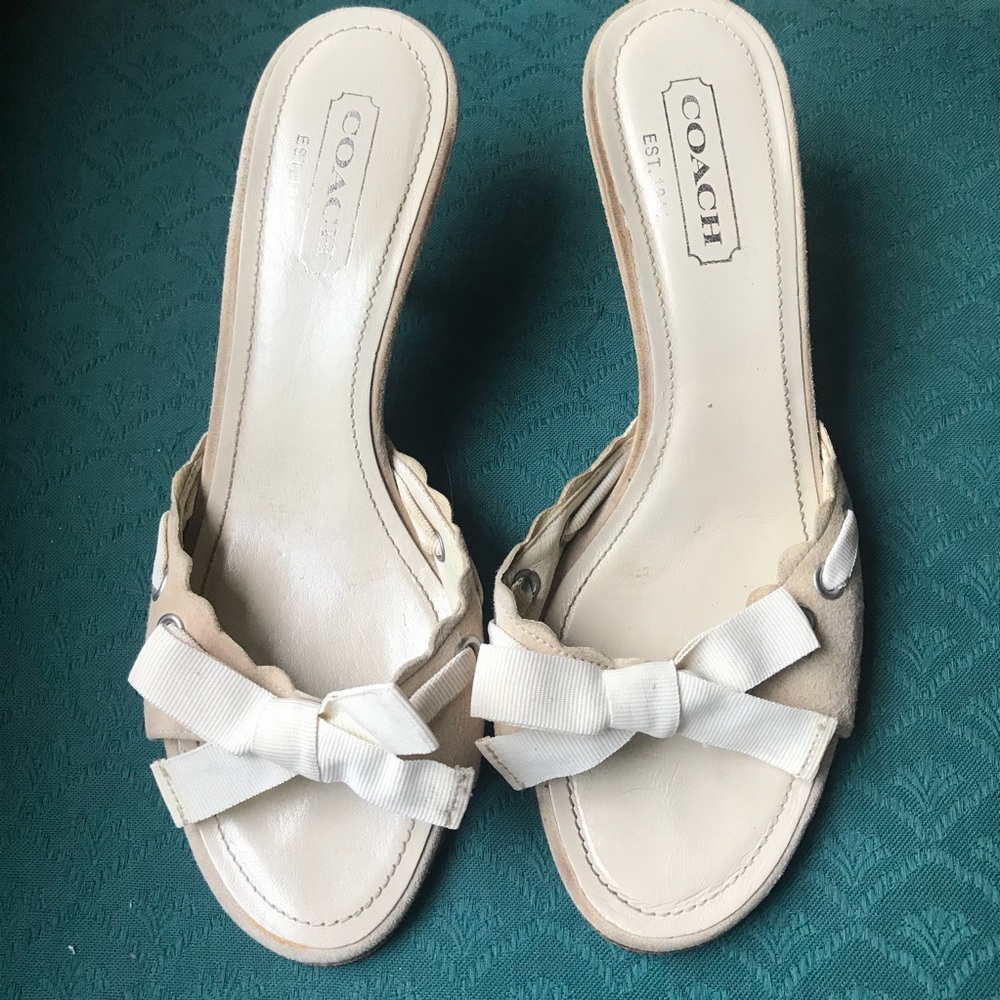 Authentic Coach Suede Sandals